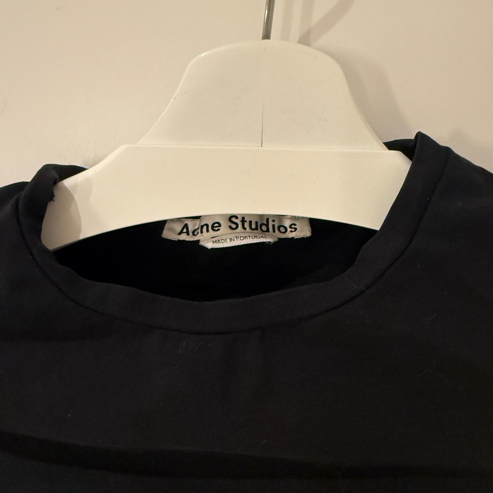 Acne Black Cotton Tee
